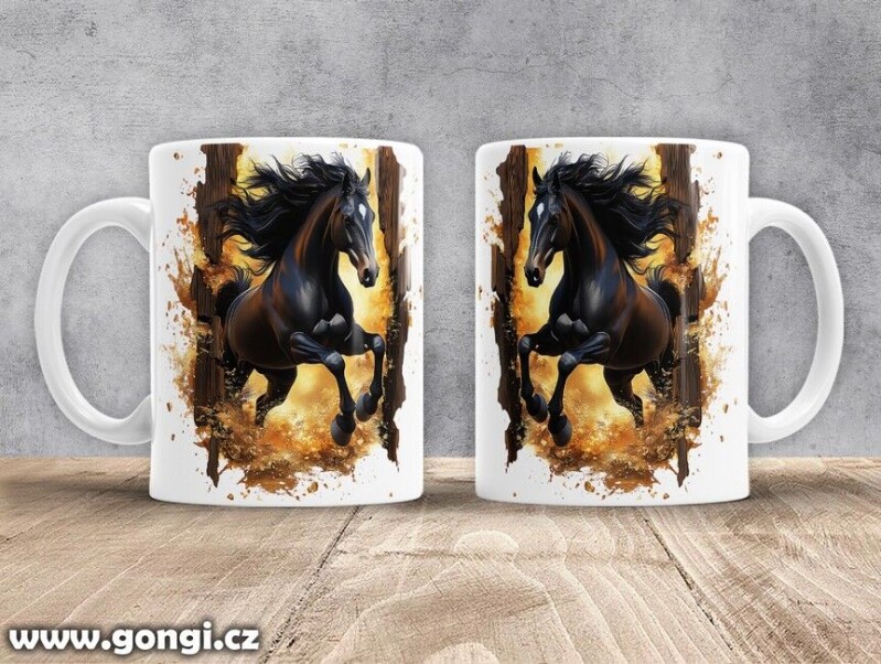 Hrnek - 0382 - Kůň v běhu 02